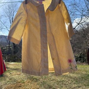 Yellow Baby Dress with Floral Embroidery